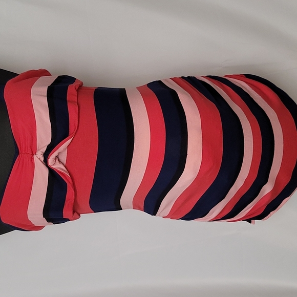 Red Multi-Stripe Maternity Dress - Picture 5 of 8